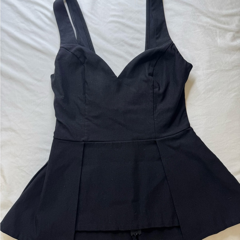 Black Peplum medium elegant tank